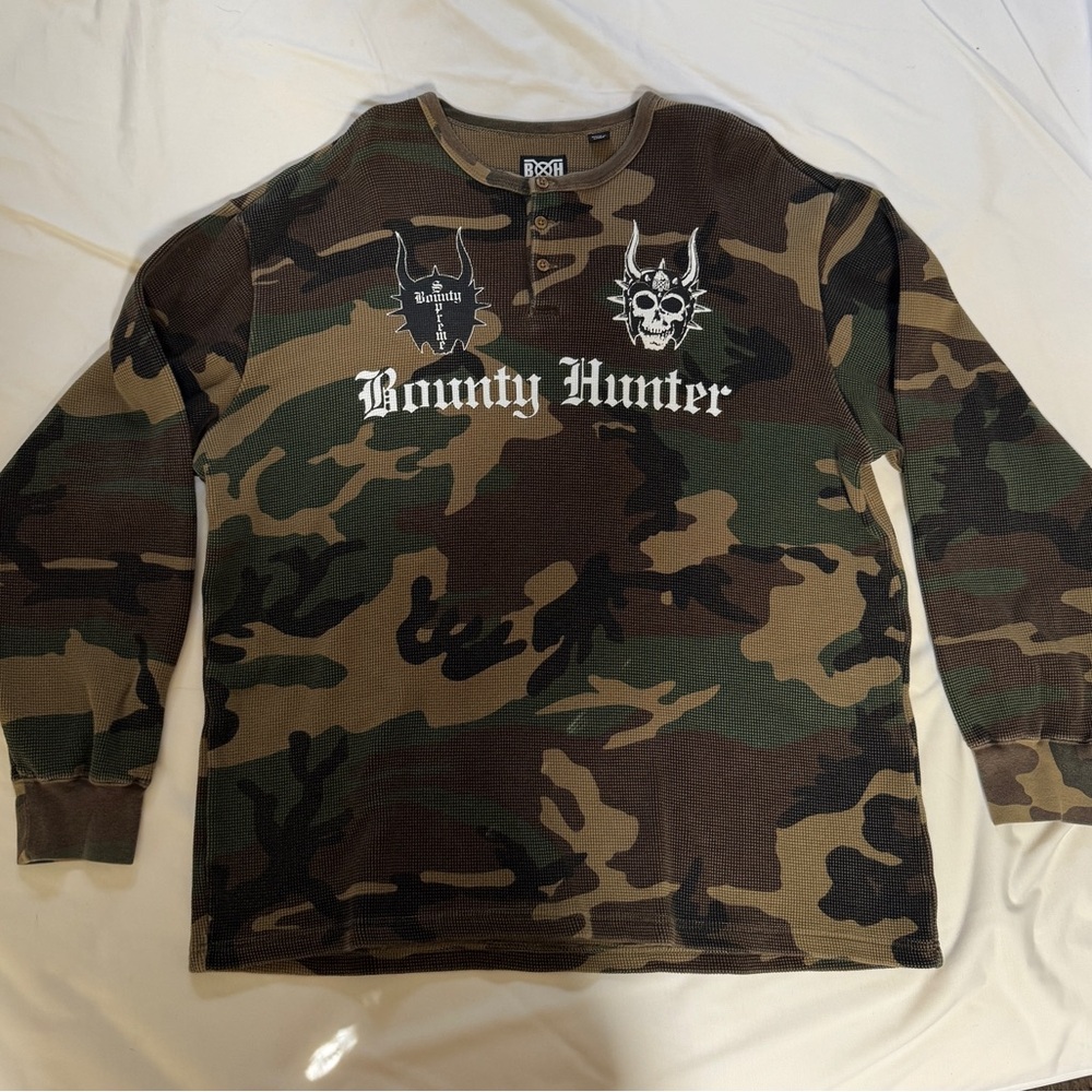 Supreme x Bounty Hunter Camo Thermal Henley Long Sleeve